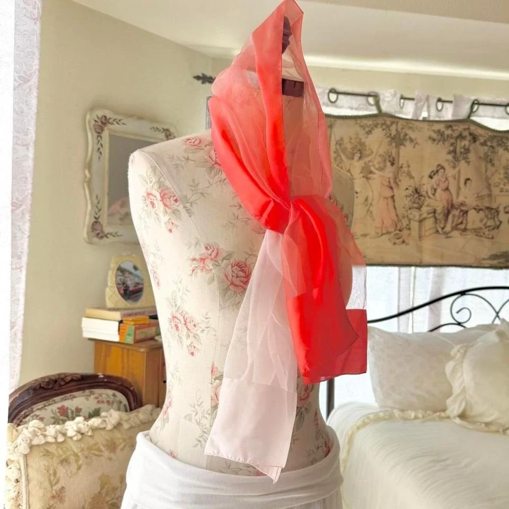 vintage pink ombre‎ scarf